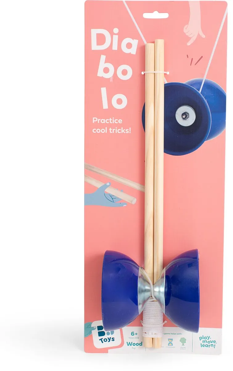 BS Toys Diabolo Rubber Blauw - Circus Speelgoed - 6+ Jaar - afbeelding 6 van 6