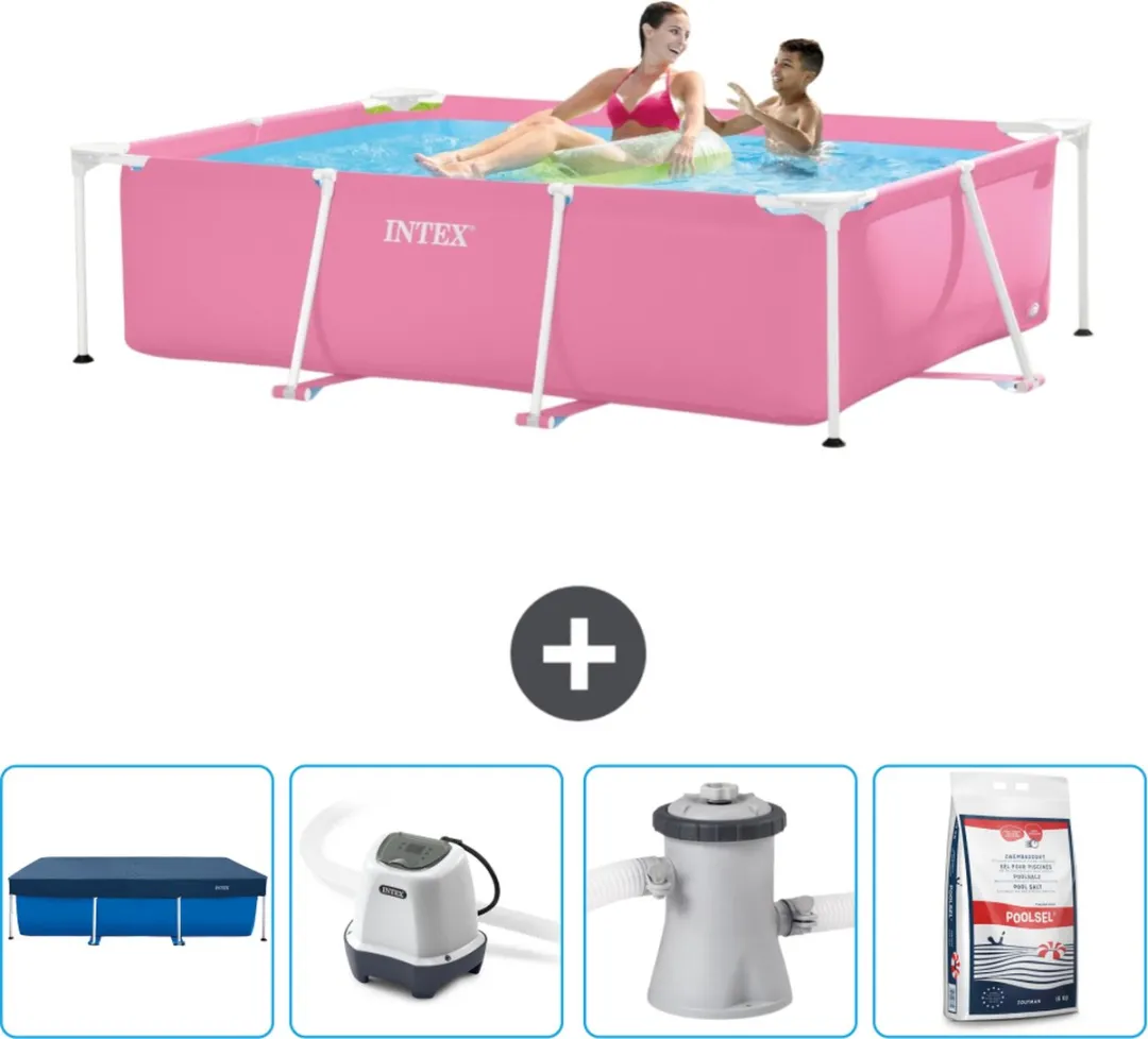Intex Rechthoekig Frame Zwembad 220x150x60cm Roze