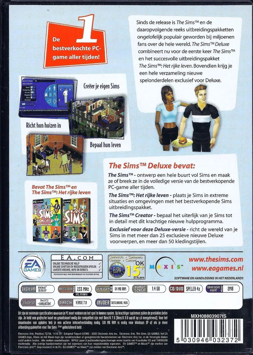 Electronic Arts The Sims Deluxe - Windows - 2 CD's