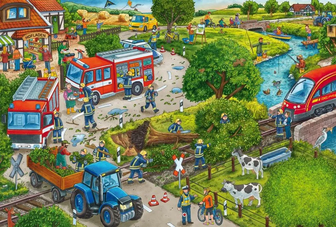 Schmidt Spiele Brandweer Puzzle - 3x24 Stuks Meerkleurig