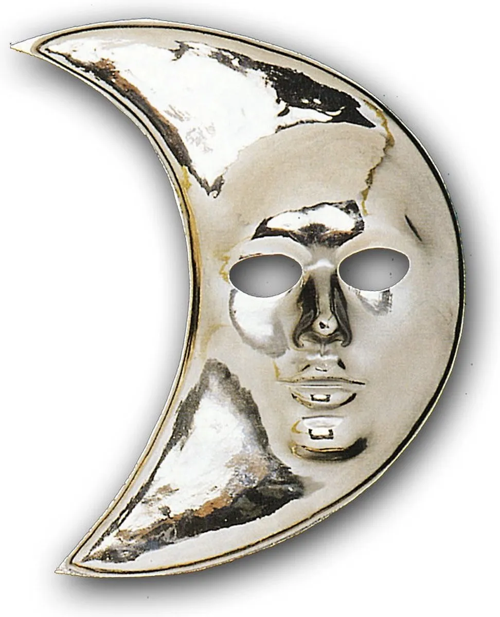 Carnival Toys Verkleedmasker Halve Maan Zilver