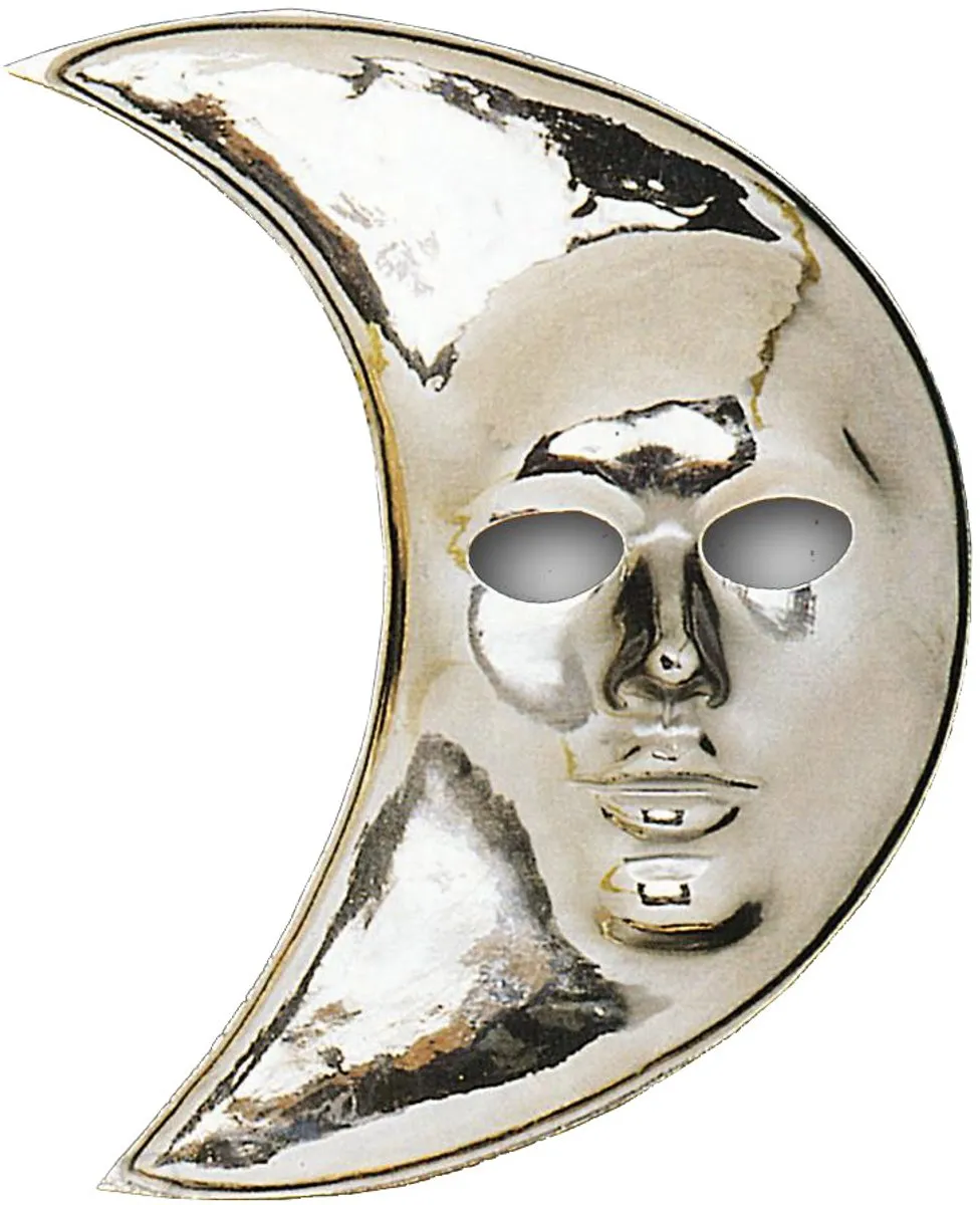 Carnival Toys Verkleedmasker Halve Maan Zilver