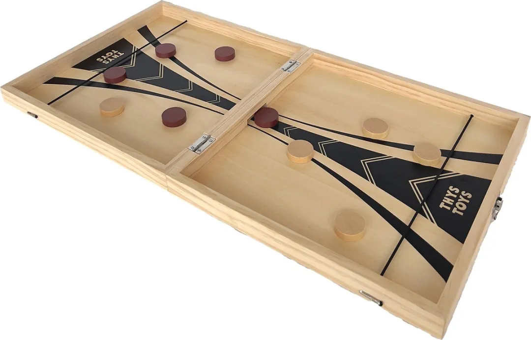 ThysToys Keezenspel en Slingpuck XXL - Hout - 2 tot 6 spelers