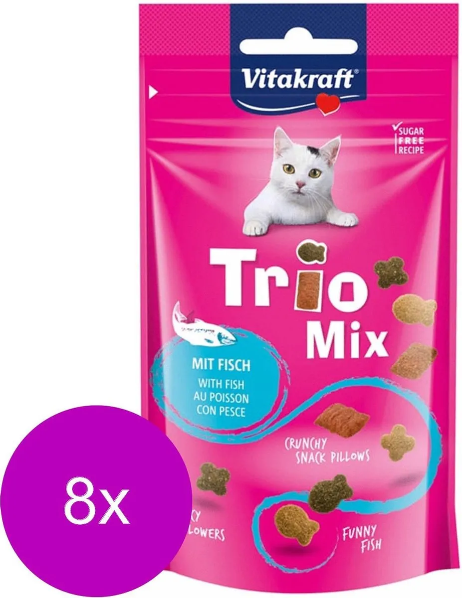 Vitakraft Trio Mix Kattensnack Vis