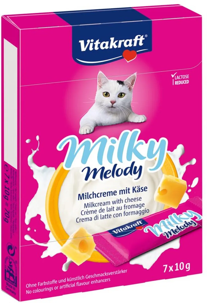Vitakraft Milky Melodie Kattensnack - 11x7x10g - afbeelding 2 van 2