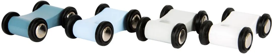 Small Foot Houten Autobaan Blauw - 4 Auto's 11651