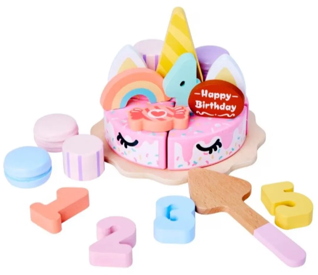 Playing Kids Houten Eenhoorn Taartset 23-delig