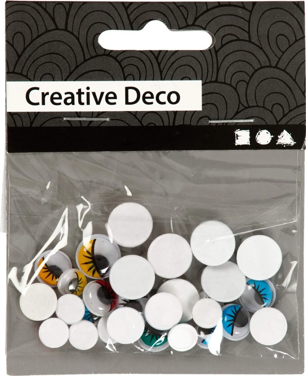Creativ Company Gekleurde Wiebelogen Wimpers 30 Stuks