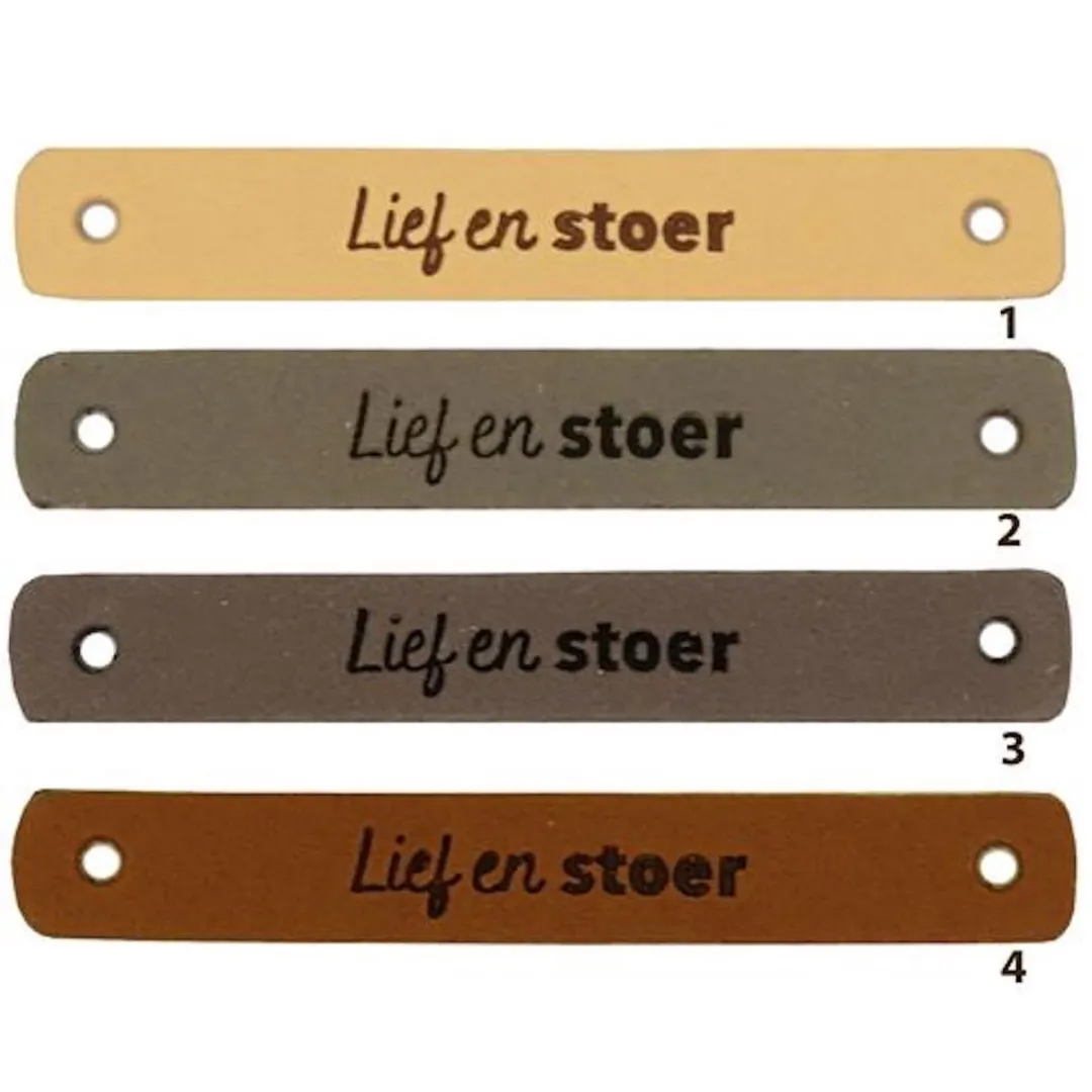 Durable Leren Labels - 2 Stuks