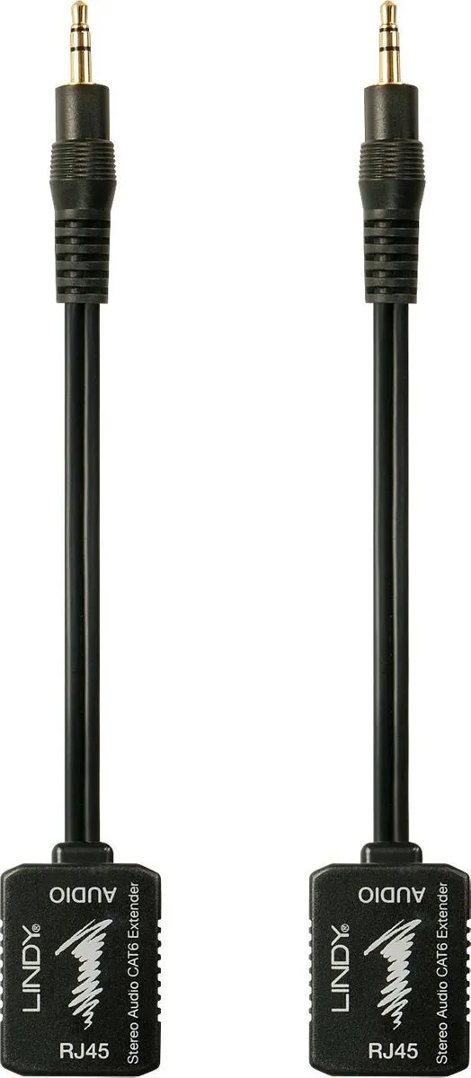 Lindy Audio-extender Stereo 3.5mm RJ45 - 100m - Zwart - afbeelding 6 van 6