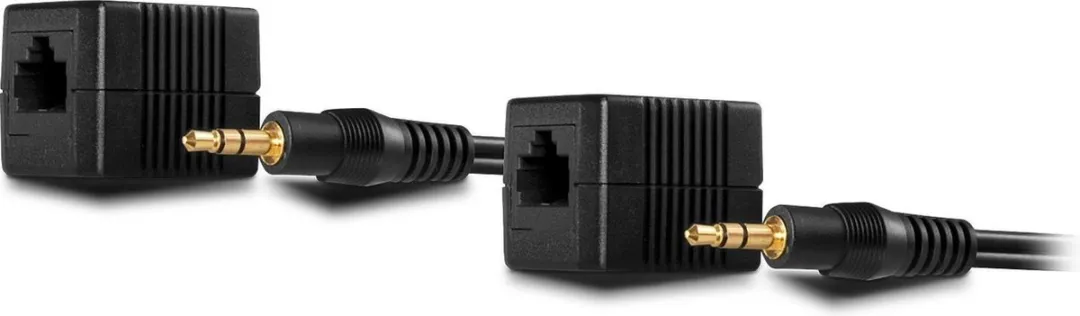 Lindy Audio-extender Stereo 3.5mm RJ45 - 100m - Zwart