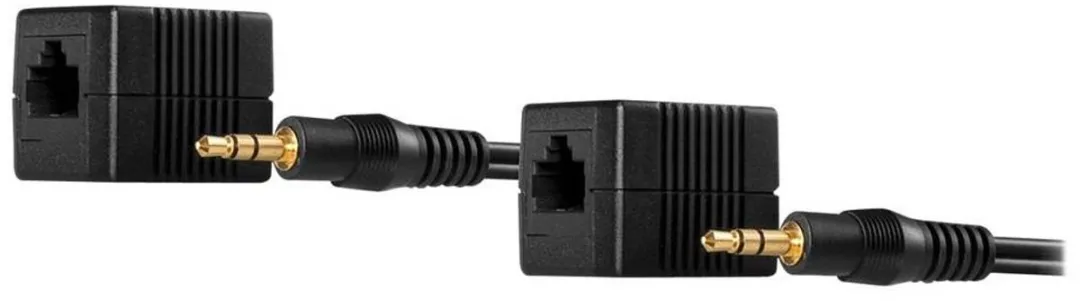 Lindy Audio-extender Stereo 3.5mm RJ45 - 100m - Zwart