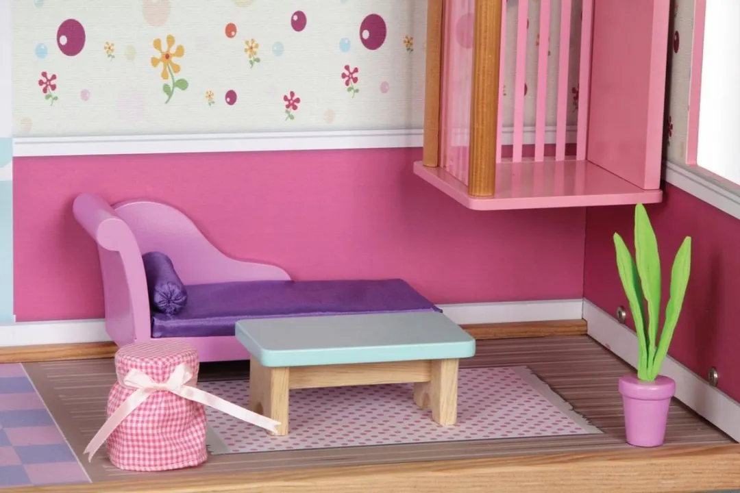 Small foot Poppenhuis Sophia 74x121x34cm - Roze - 15 Meubels - afbeelding 6 van 6