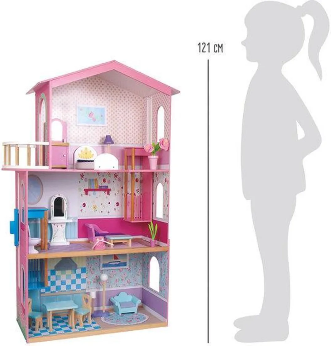 Small foot Poppenhuis Sophia 74x121x34cm - Roze - 15 Meubels - afbeelding 3 van 6