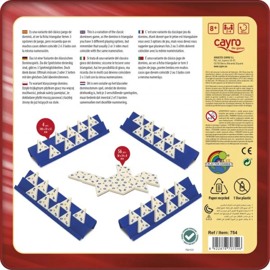 Geronimo Games Cayro Domino Driehoekig Behendigheidsspel - 2-4 Spelers