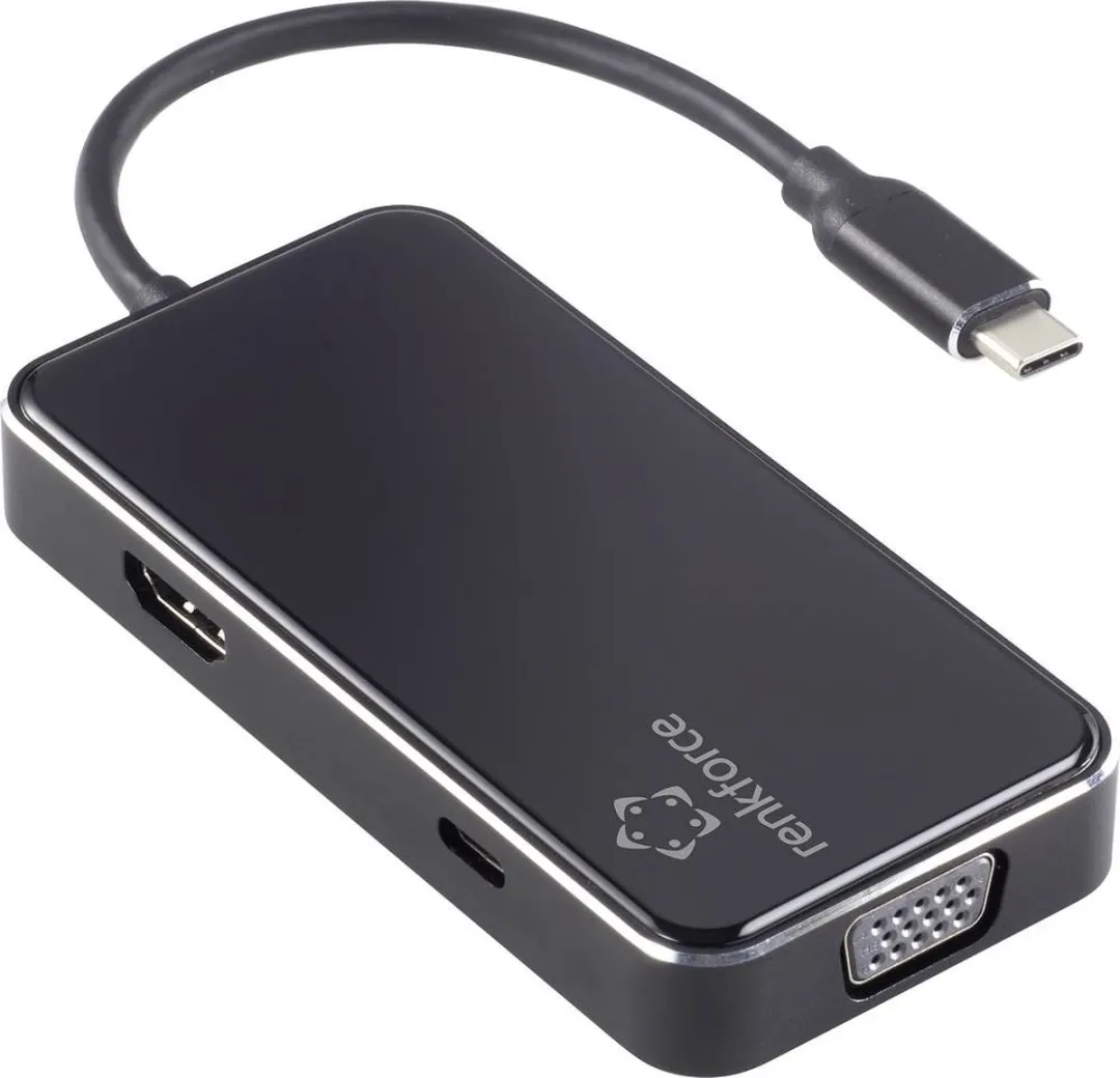 Renkforce RF-4613076 USB-C Dockingstation - Zwart