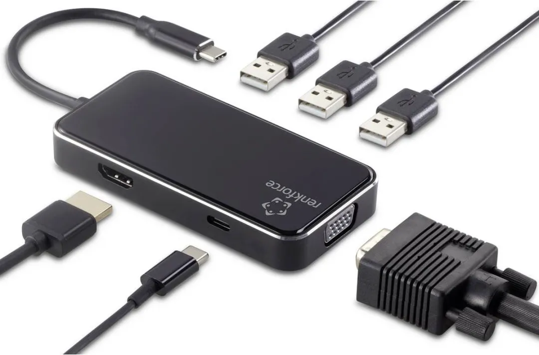 Renkforce RF-4613076 USB-C Dockingstation - Zwart