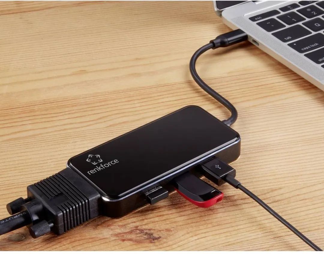 Renkforce RF-4613076 USB-C Dockingstation - Zwart