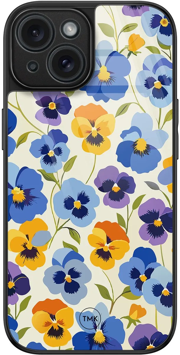 Casevibes iPhone 15 Hoesje Viooltjesmix Bloemen