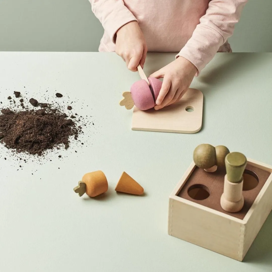 Kids Concept Wooden Plant Box 1000456 - Hout Groen Oranje