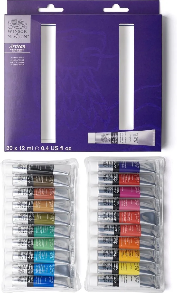Winsor & Newton Artisan Water Mixable Olieverf 20x12ml Set