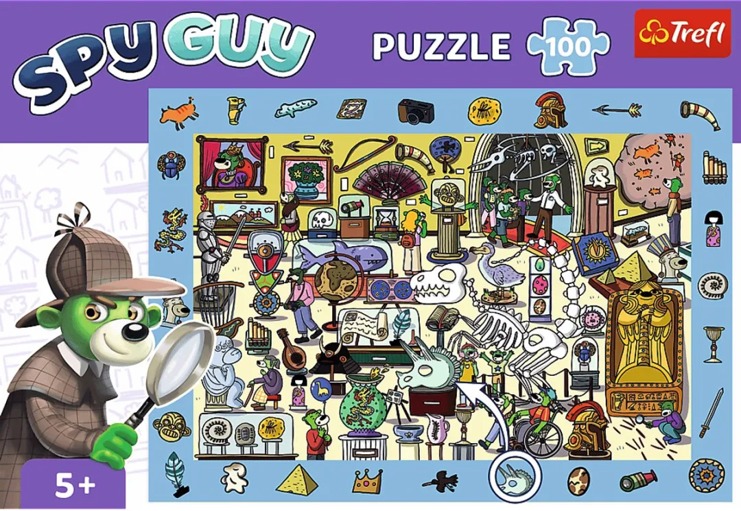 Trefl Spy Guy Museum Avontuur Puzzel 100 Stuks - Multicolor