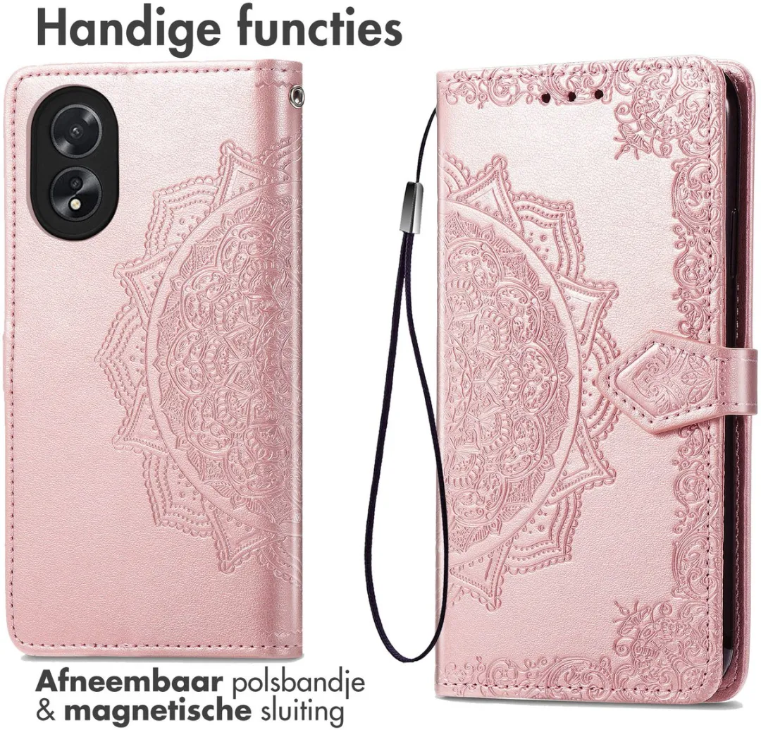imoshion Hoesje Oppo A18/A38 - 3 Pasjes - Rosé Goud