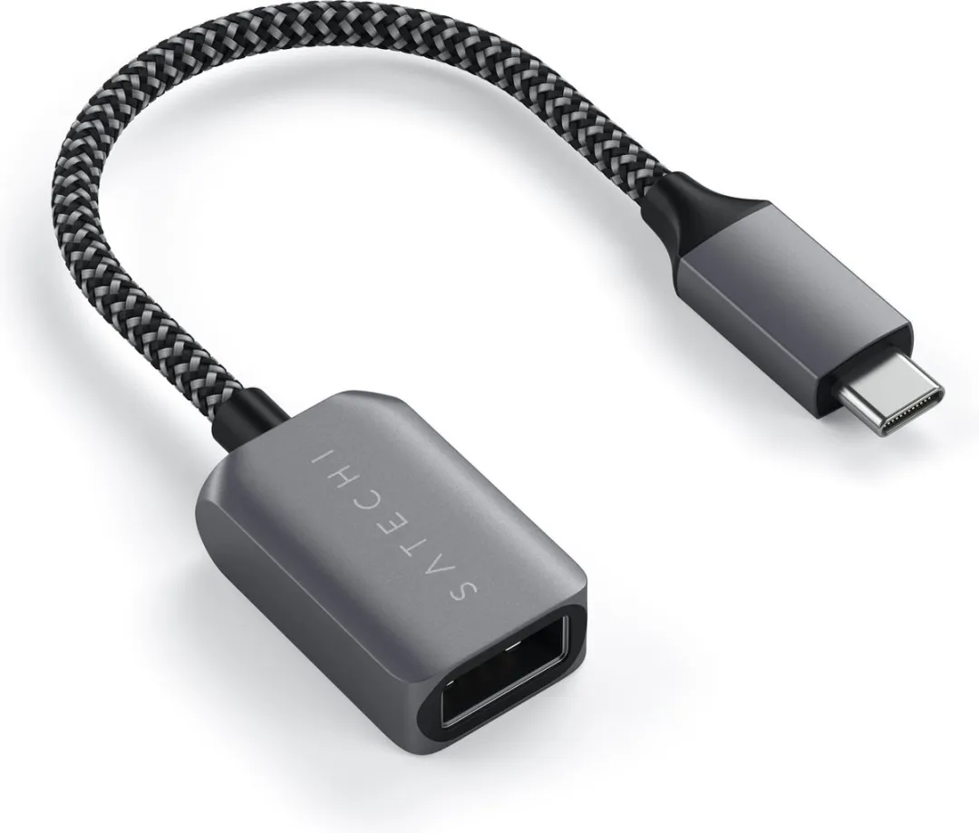 Satechi USB-C naar USB-A 3.0 Adapter - Grijs