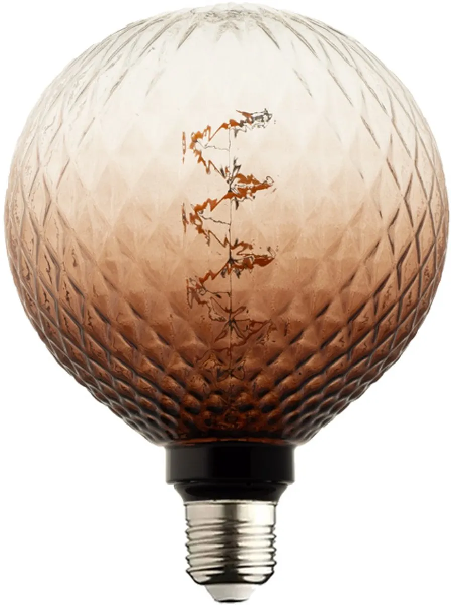 Lybardo Premium E27 LED Diamantlamp 4W - Rookglas