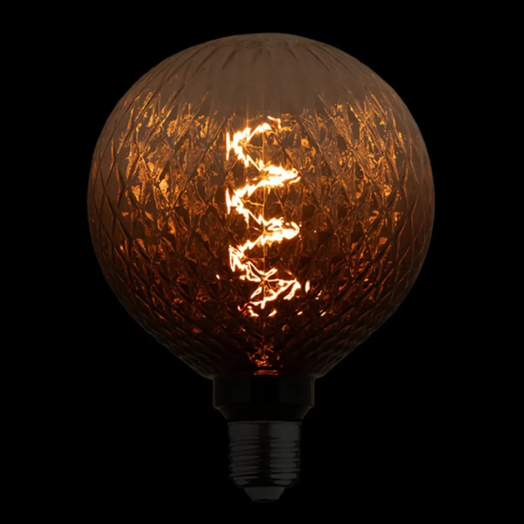 Lybardo Premium E27 LED Diamantlamp 4W - Rookglas