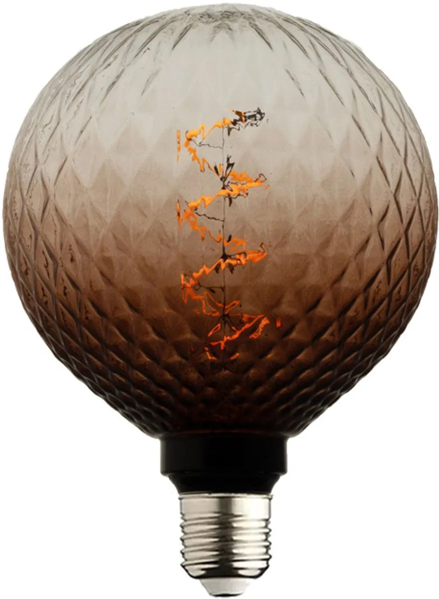 Lybardo Premium E27 LED Diamantlamp 4W - Rookglas