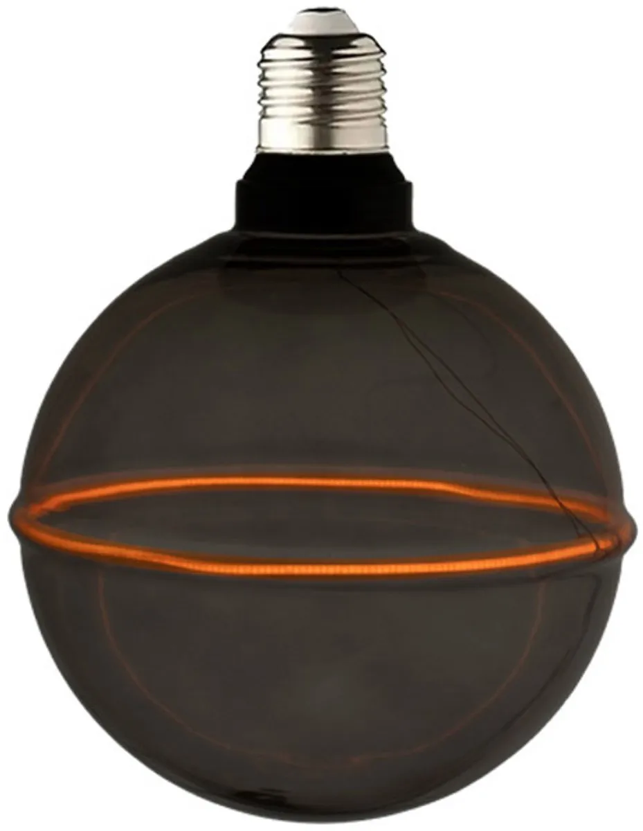 Lybardo DeepBlack E27 LED Diamantlamp 4W - 1800K Rookglas