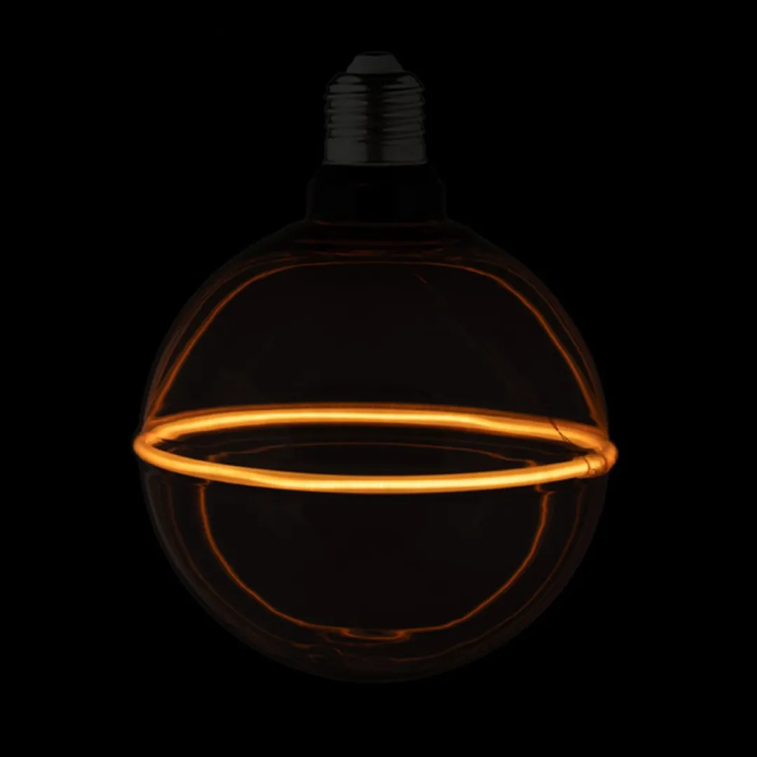 Lybardo DeepBlack E27 LED Diamantlamp 4W - 1800K Rookglas