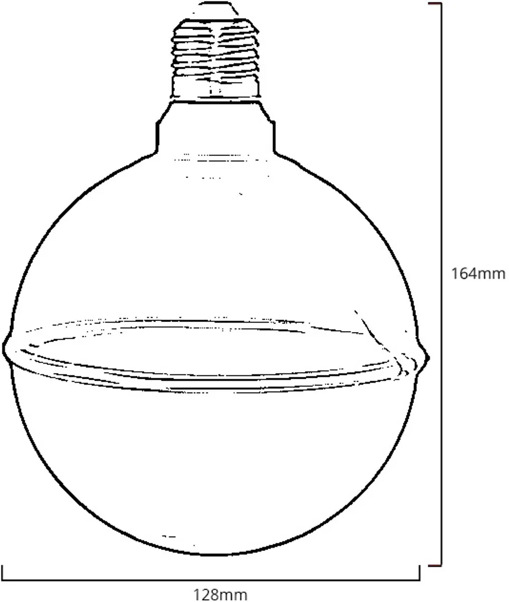 Lybardo DeepBlack E27 LED Diamantlamp 4W - 1800K Rookglas