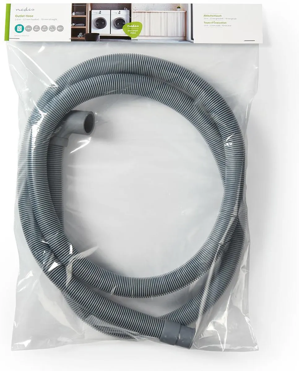 Nedis Afvoerslang 22mm 2m - Grijs