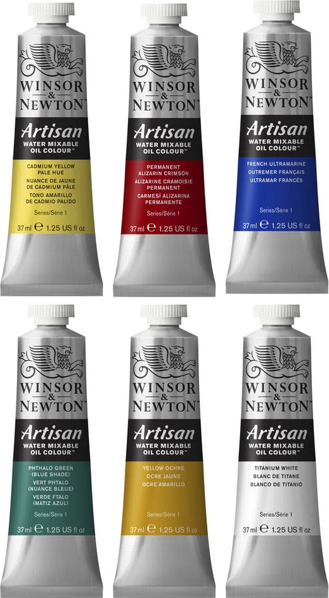 Winsor & Newton Artisan Watermengbare Olieverfset 6x37ml