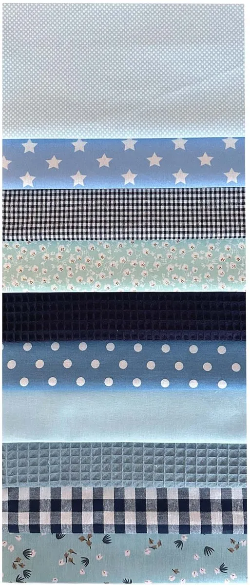 BINK Bedding Quilt Patchwork Blauw 25x25cm