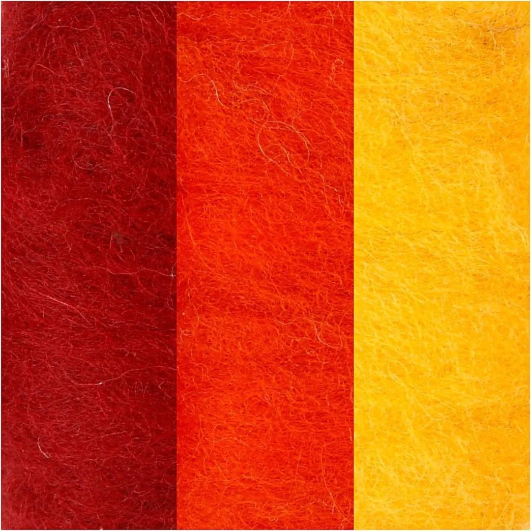 Creativ Company Gekaarde Wol Rode Harmonie - 3x10g