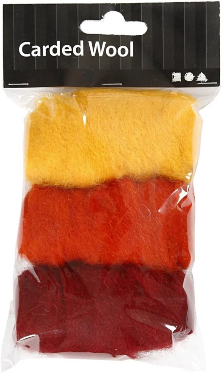 Creativ Company Gekaarde Wol Rode Harmonie - 3x10g