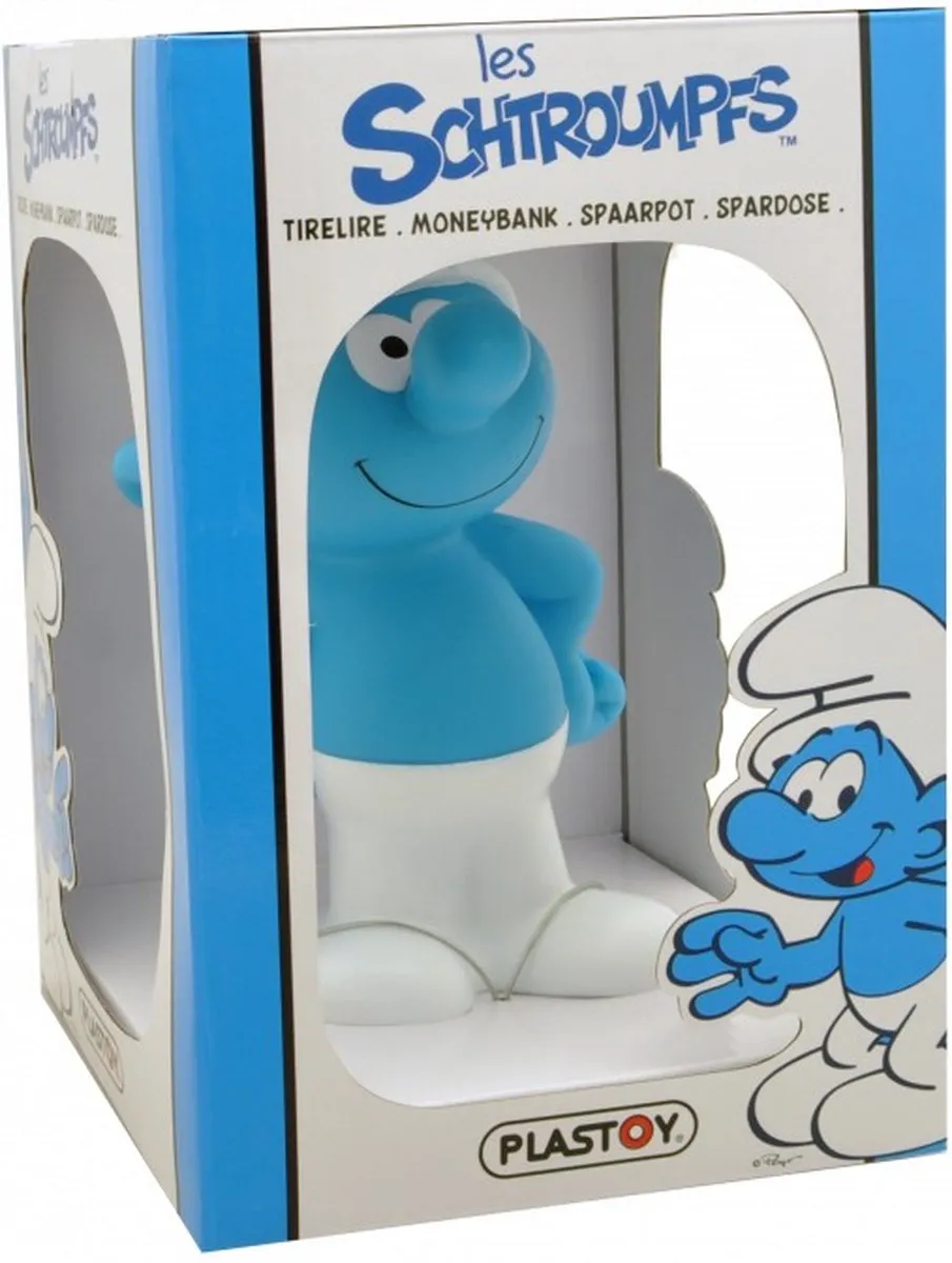 Plastoy Spaarpot Smurf - Blauw