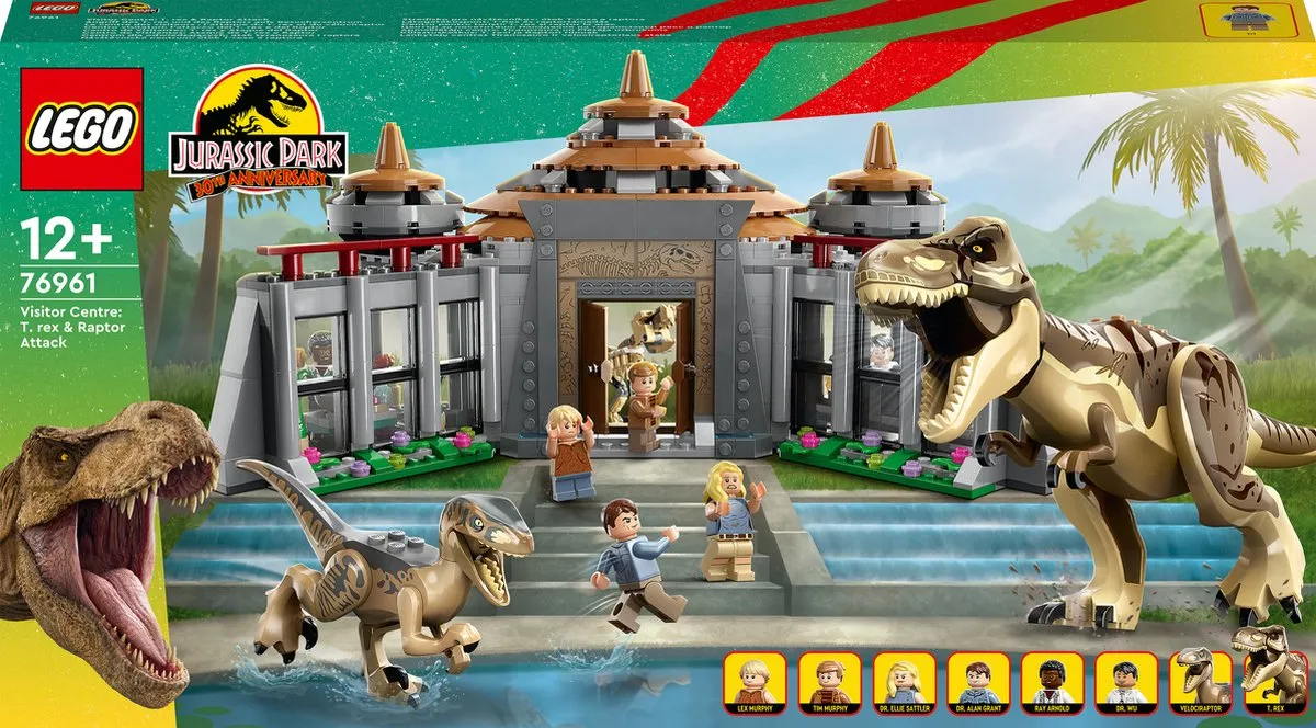 LEGO Jurassic World T. rex & Raptor Aanval Set 76961