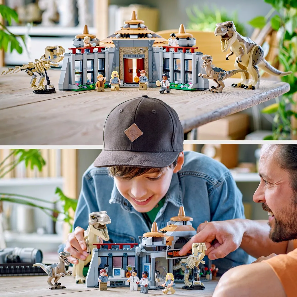 LEGO Jurassic World T. rex & Raptor Aanval Set 76961 - Meerkleurig