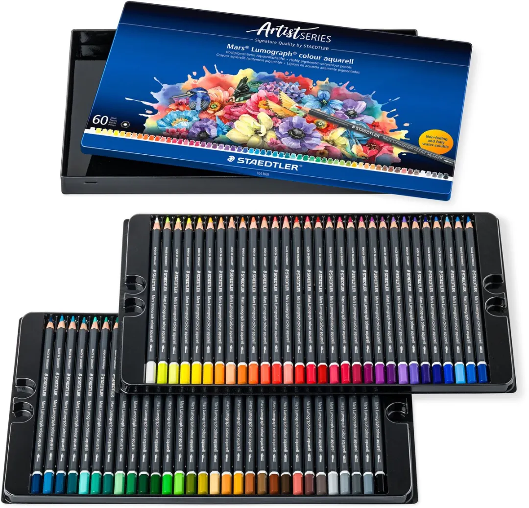 STAEDTLER Mars Lumograph Aquarel 60 Potloden - Grijs