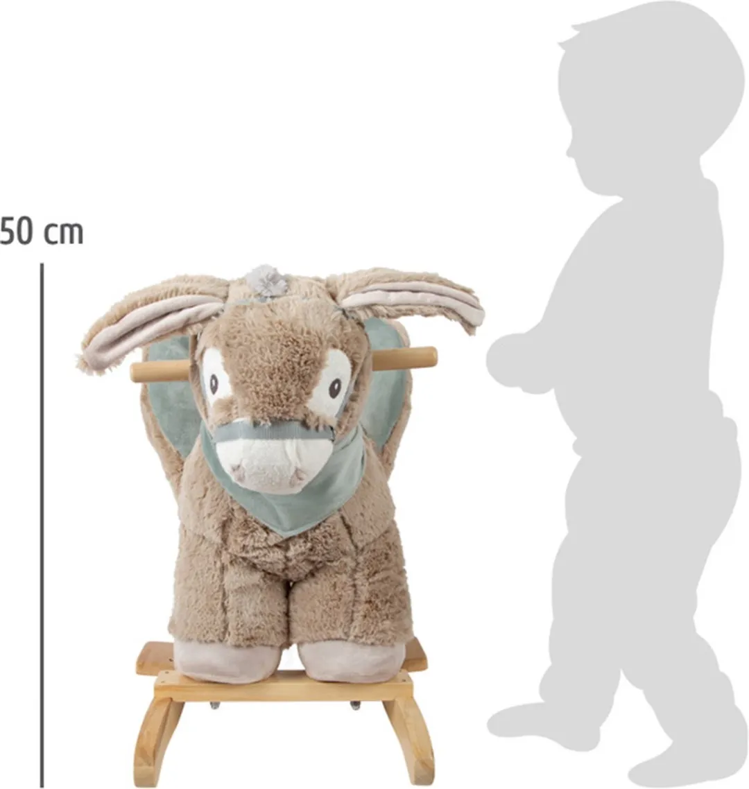 Small Foot Houten Hobbel Ezel met Stoel 12210 - Beige/Groen