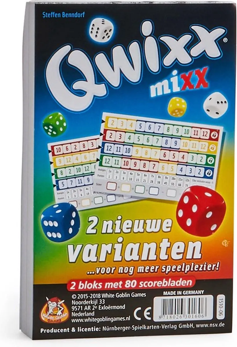 White Goblin Games Qwixx Mixx Dobbelspel - 2-5 spelers - MPN 314121