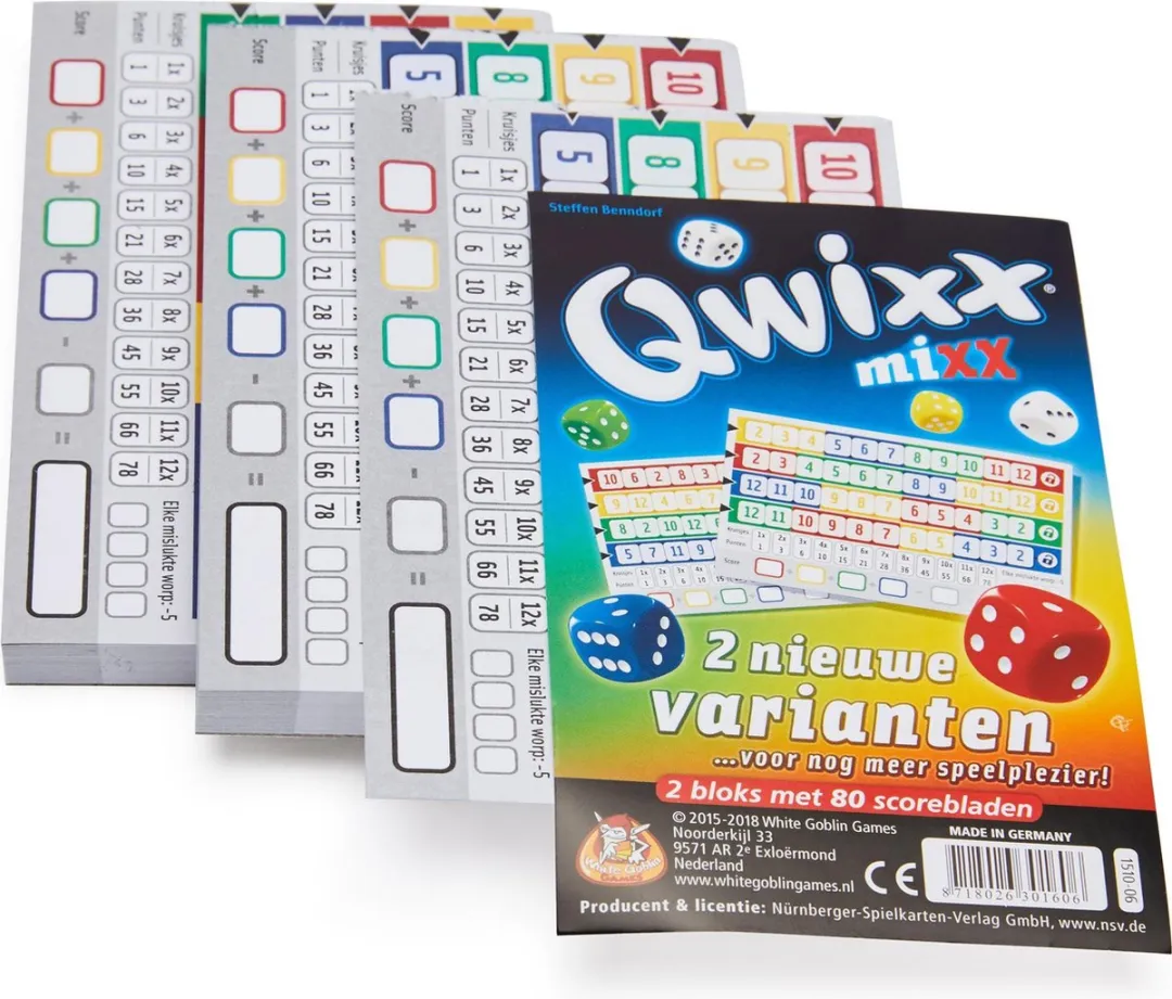 White Goblin Games Qwixx Mixx Dobbelspel - 2-5 spelers - MPN 314121