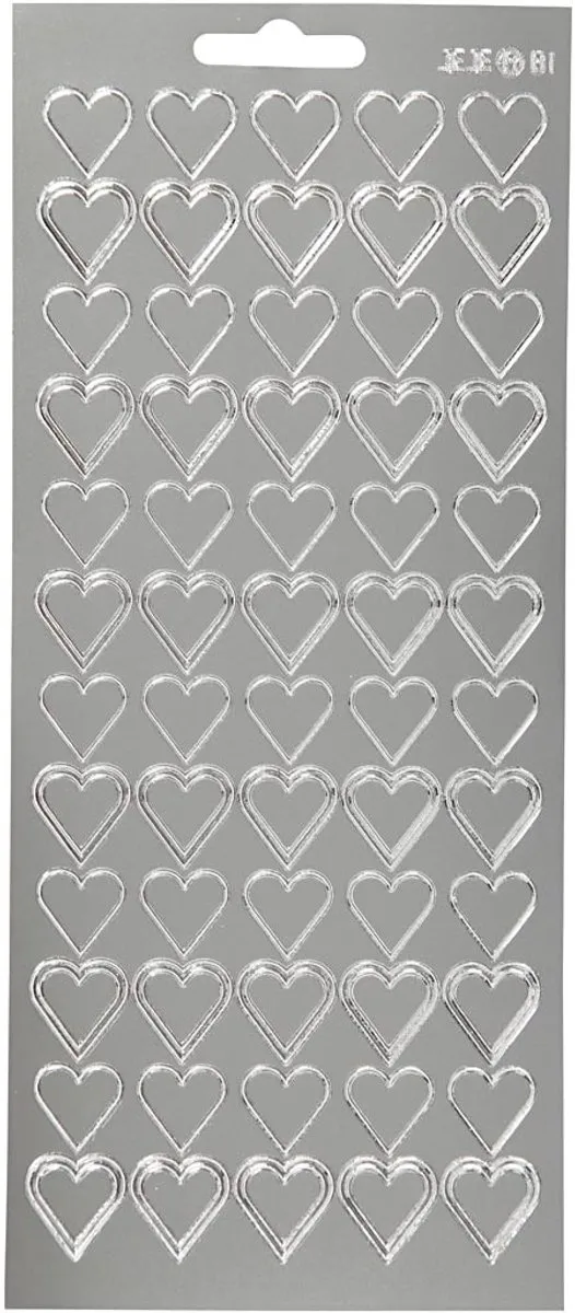 Creativ Company Harten Stickers Goud/Zilver