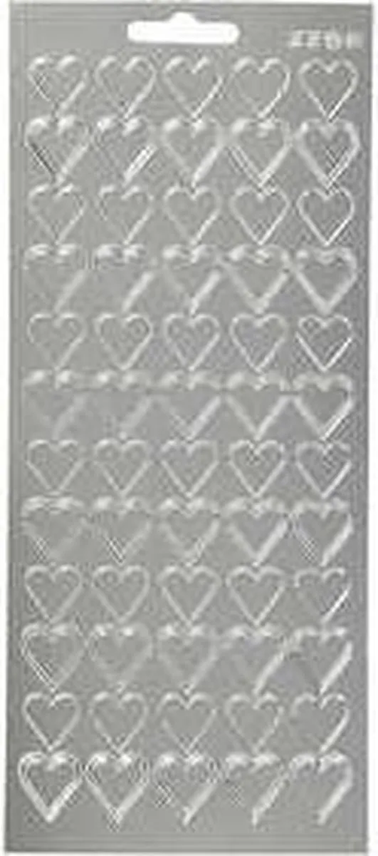 Creativ Company Harten Stickers Goud/Zilver - 10x23cm
