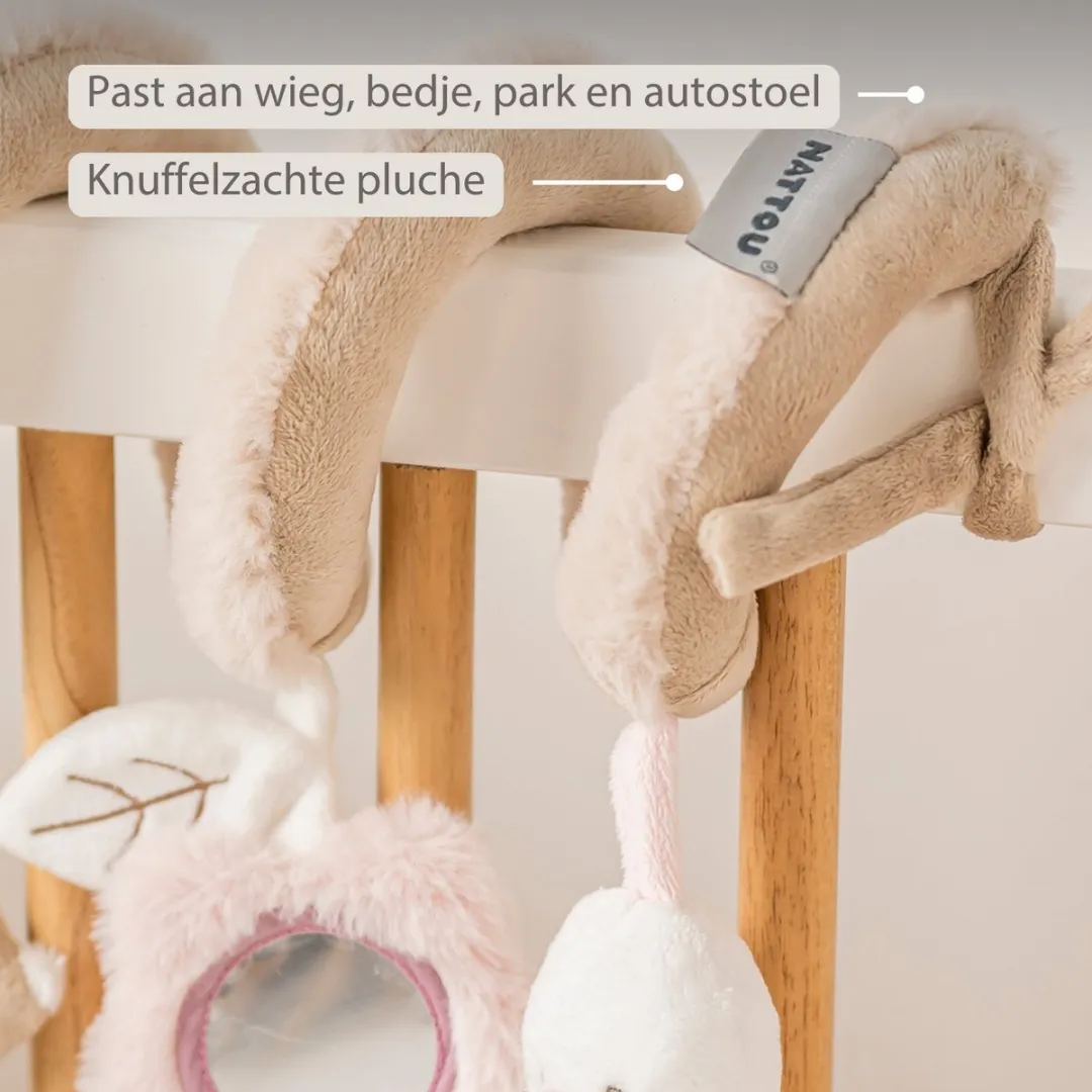 Nattou FanFan Boxspiraal Baby 28cm - Beige
