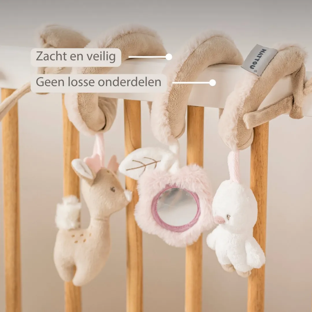 Nattou FanFan Boxspiraal Baby 28cm - Beige
